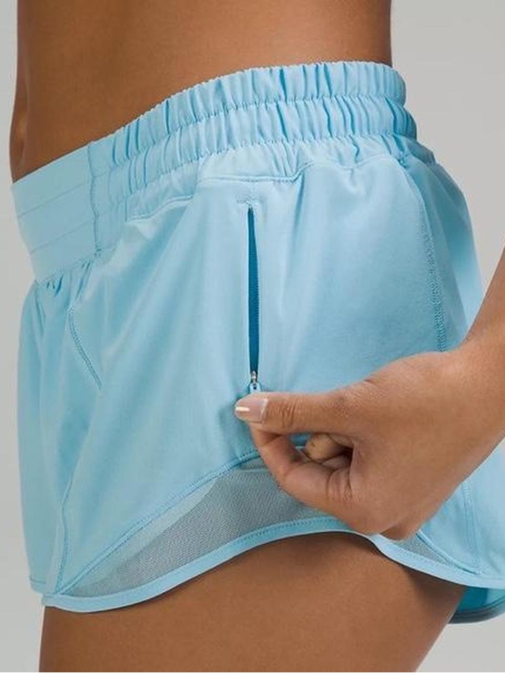 Lululemon Light Blue lined Athletic Shorts